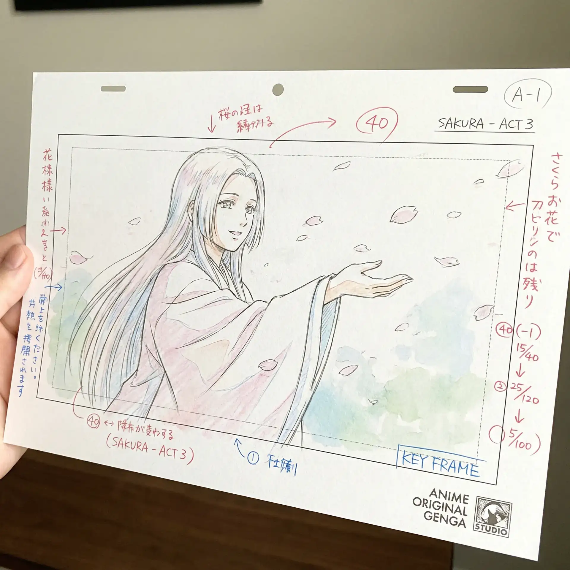 里番动漫 作品春日序曲关键帧原画手稿